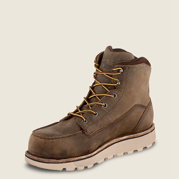 Red Wing Mens Safety Boots - Traction Tred Lite - 6-inch Waterproof Toe - Khaki - PRM176809